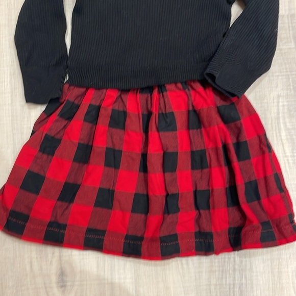 GAP 4T Buffalo Plaid Christmas Dress turtleneck sweater - Picture 5 of 7